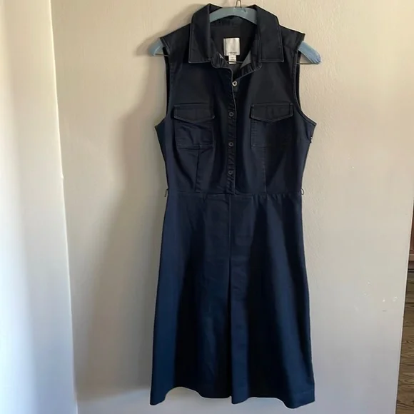 halogen denim dress Halogen Denim Cap Sleeve Mini Dress Medium